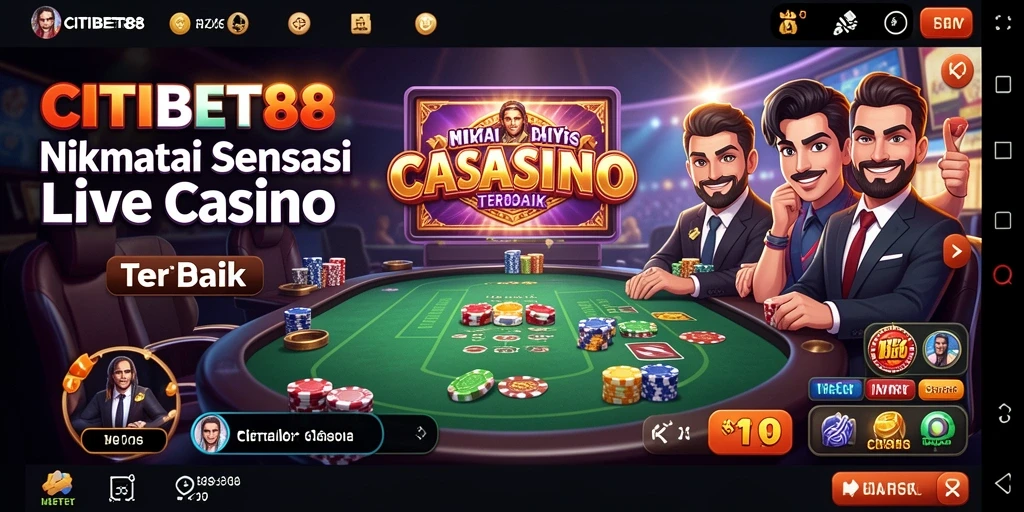 Screenshot gameplay CITIBET88 menampilkan dealer langsung yang profesional.