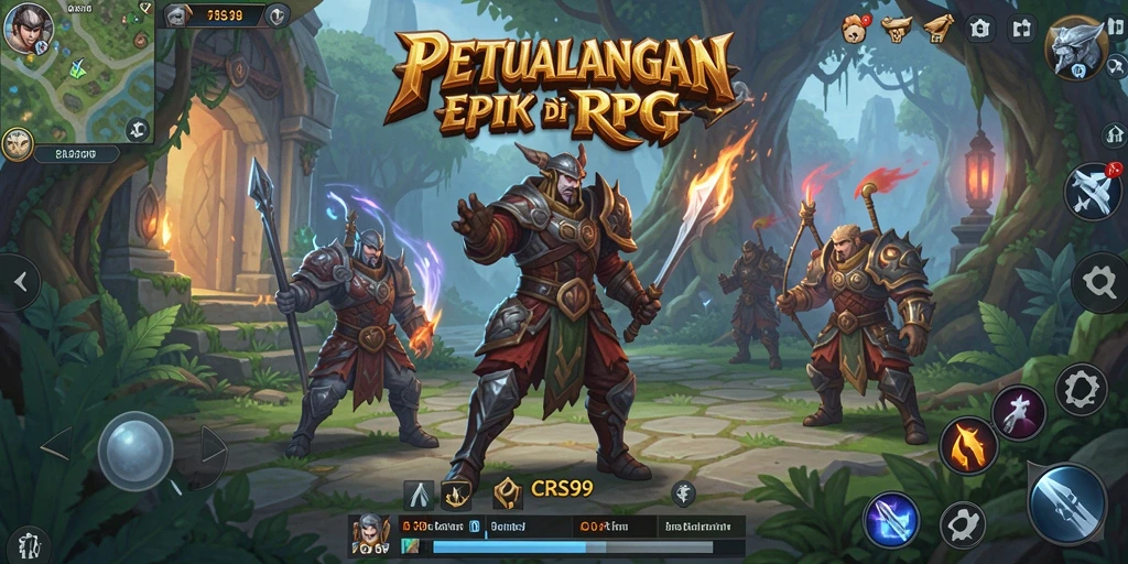 Screenshot utama CRS99 menunjukkan aksi seru dalam gameplay RPG.
