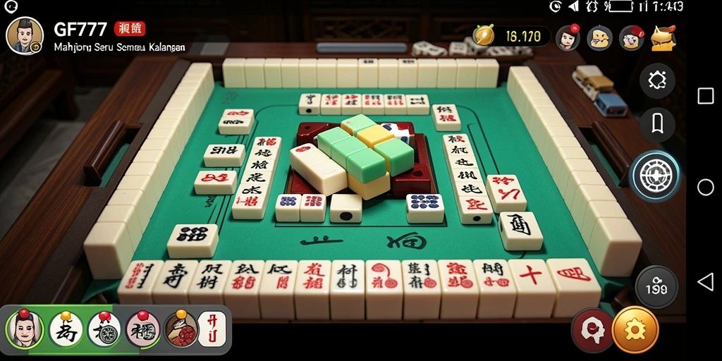 Tangkapan layar GF777 yang menampilkan gameplay Mahjong yang seru.