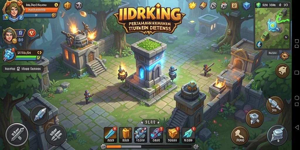 Tampilan gameplay <strong>IDRKING</strong> dalam aksi Tower Defense yang mengasyikkan.