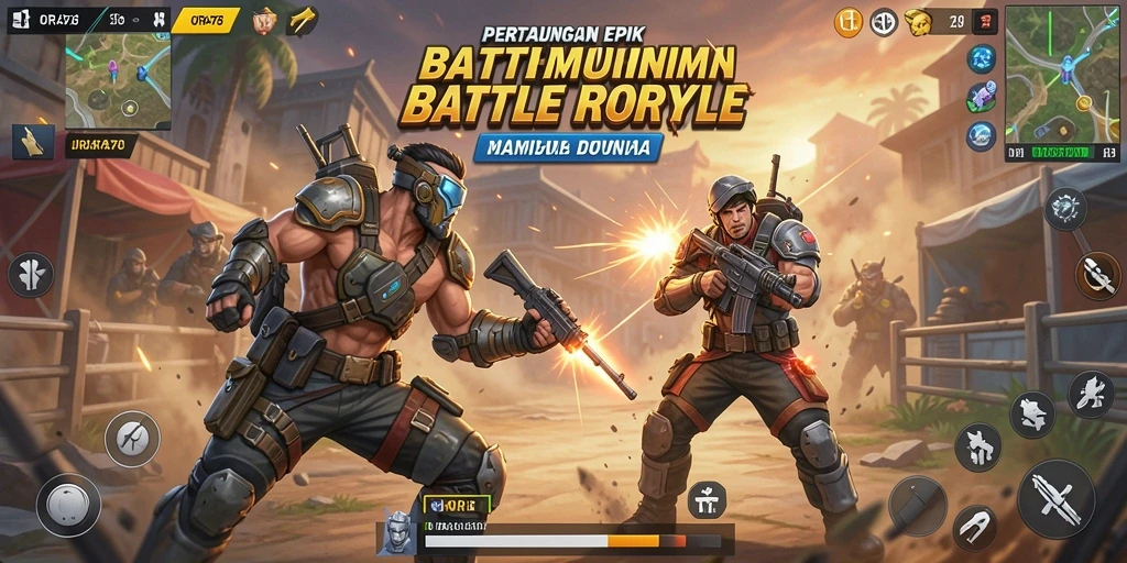 Gameplay menegangkan dari ORA78 dalam pertempuran Battle Royale.