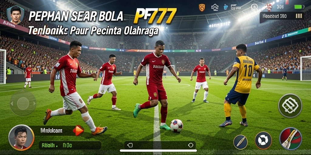 Gameplay seru dalam PF777 dengan aksi sepak bola yang mendebarkan.
