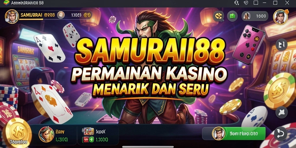 Screenshot utama SAMURAI88 menampilkan gameplay Kasino yang seru.