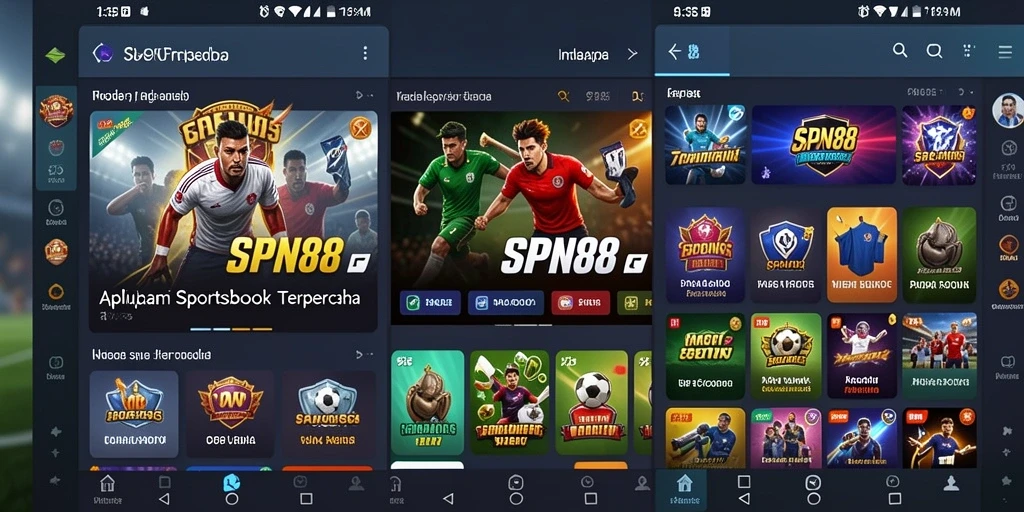 Screenshot utama SPN88 menampilkan antarmuka Sportsbook yang menarik.